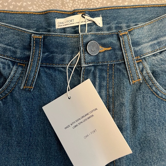 Oak and Fort Split Hem Denim Jean - in 28L - Picture 5 of 6